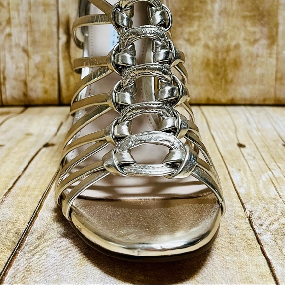 Nina Women’s Caylani Golden Metallic Gladiator High Heel - Picture 3 of 10